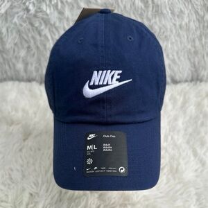 Nike Navy Blue Unisex Adjustable Cap with White Logo M/L